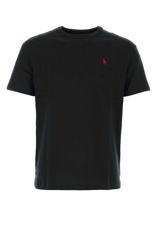 POLO RALPH LAUREN CLASSIC FIT CREWNECK T-SHIRT BLACK/RED PONY