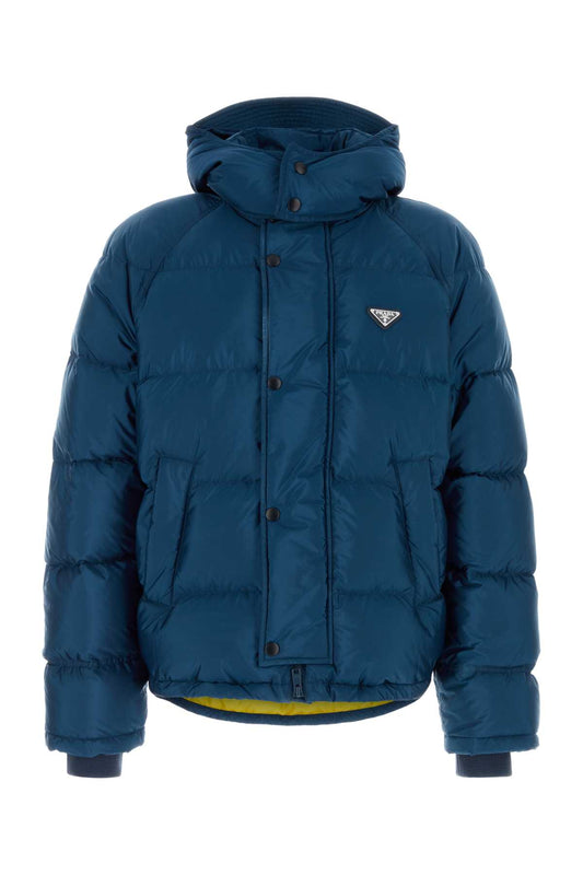 PRADA PADDED QUILTED HOODED DOWN JACKET