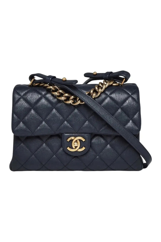 CHANEL 19 SMALL FLAP BAG NAVY BLUE