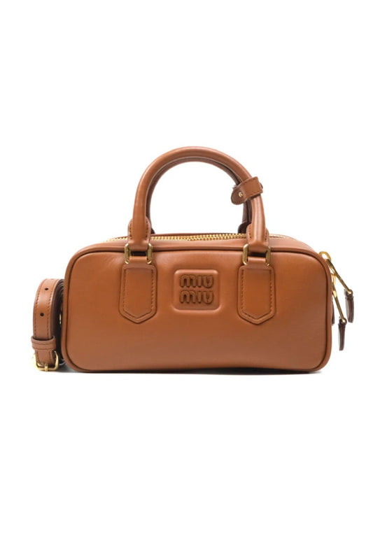 MIU MIU ARCADIE SMALL LEATHER SATCHEL BAG